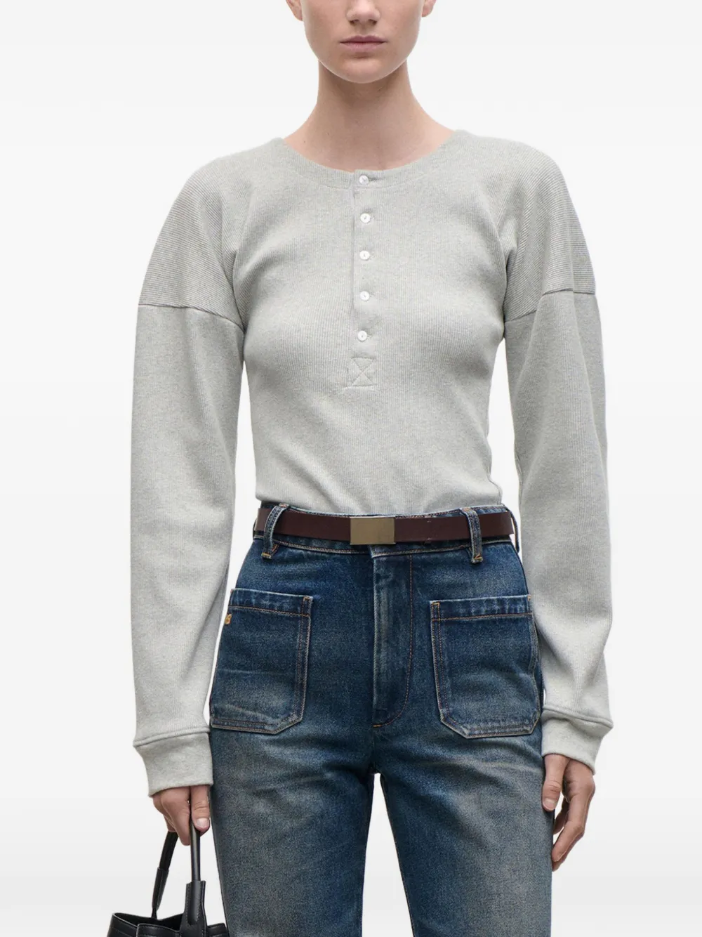 Victoria Beckham Hazel sweater met knoopsluiting Grijs