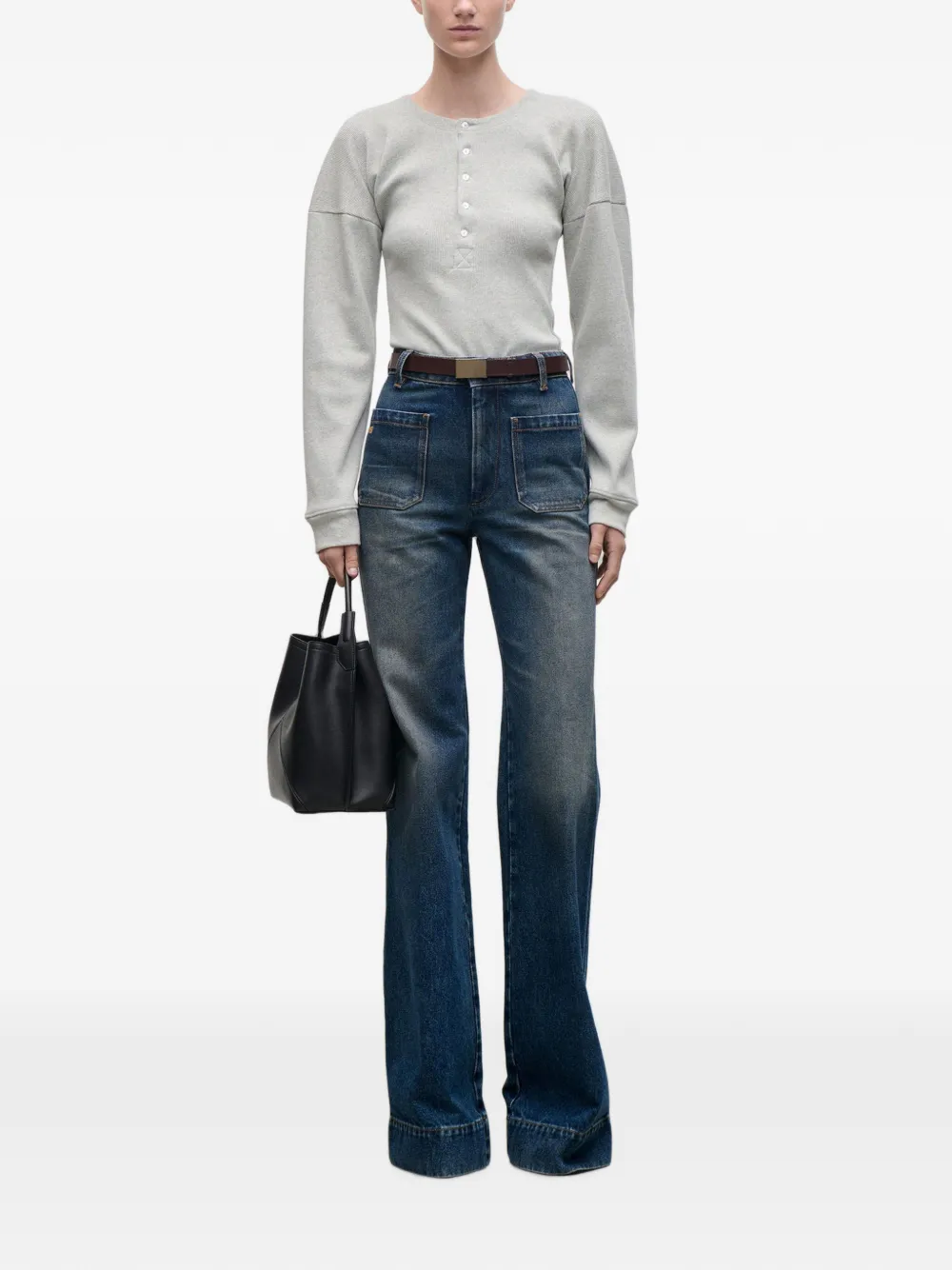 Victoria Beckham Hazel sweater met knoopsluiting Grijs