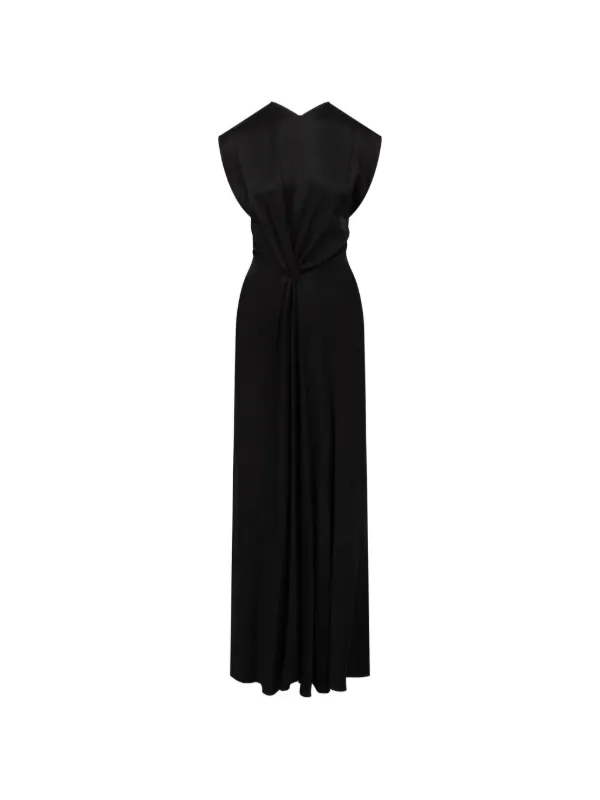 Victoria Beckham Aria Twist-detail Maxi Dress in Black
