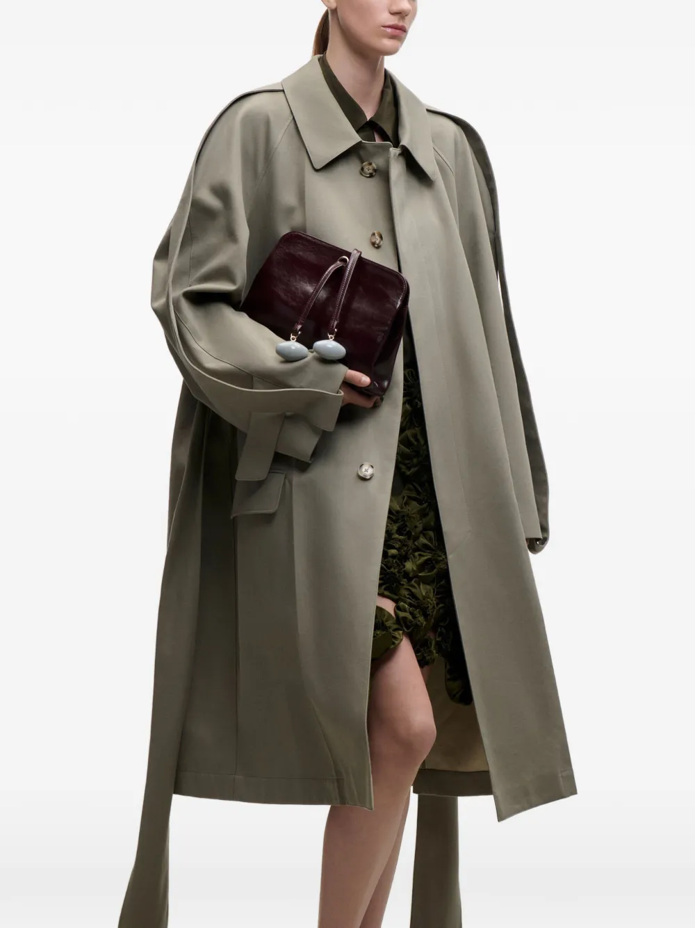 Victoria Beckham Trenchcoat met verborgen sluiting Beige