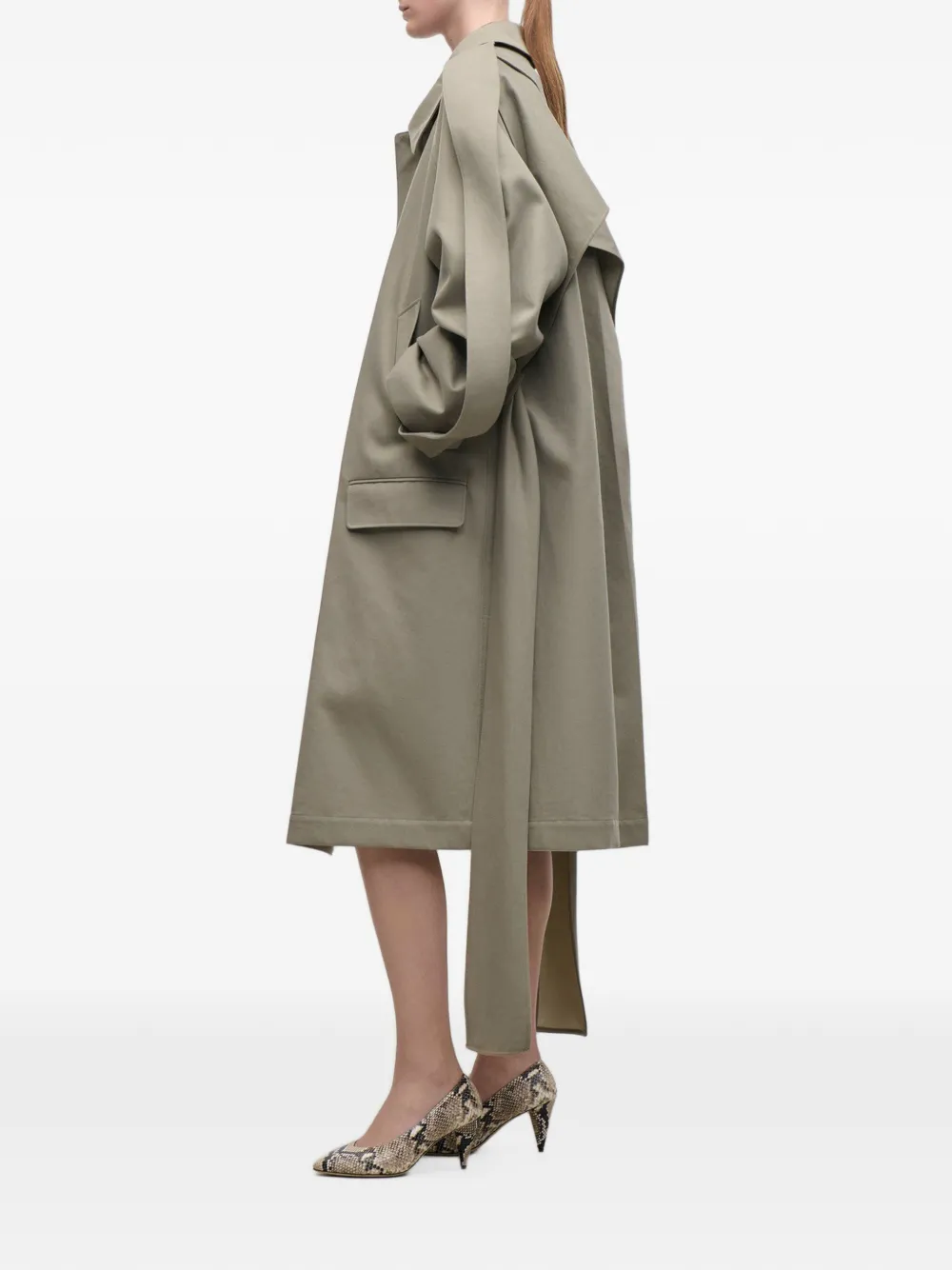 Victoria Beckham Trenchcoat met verborgen sluiting Beige