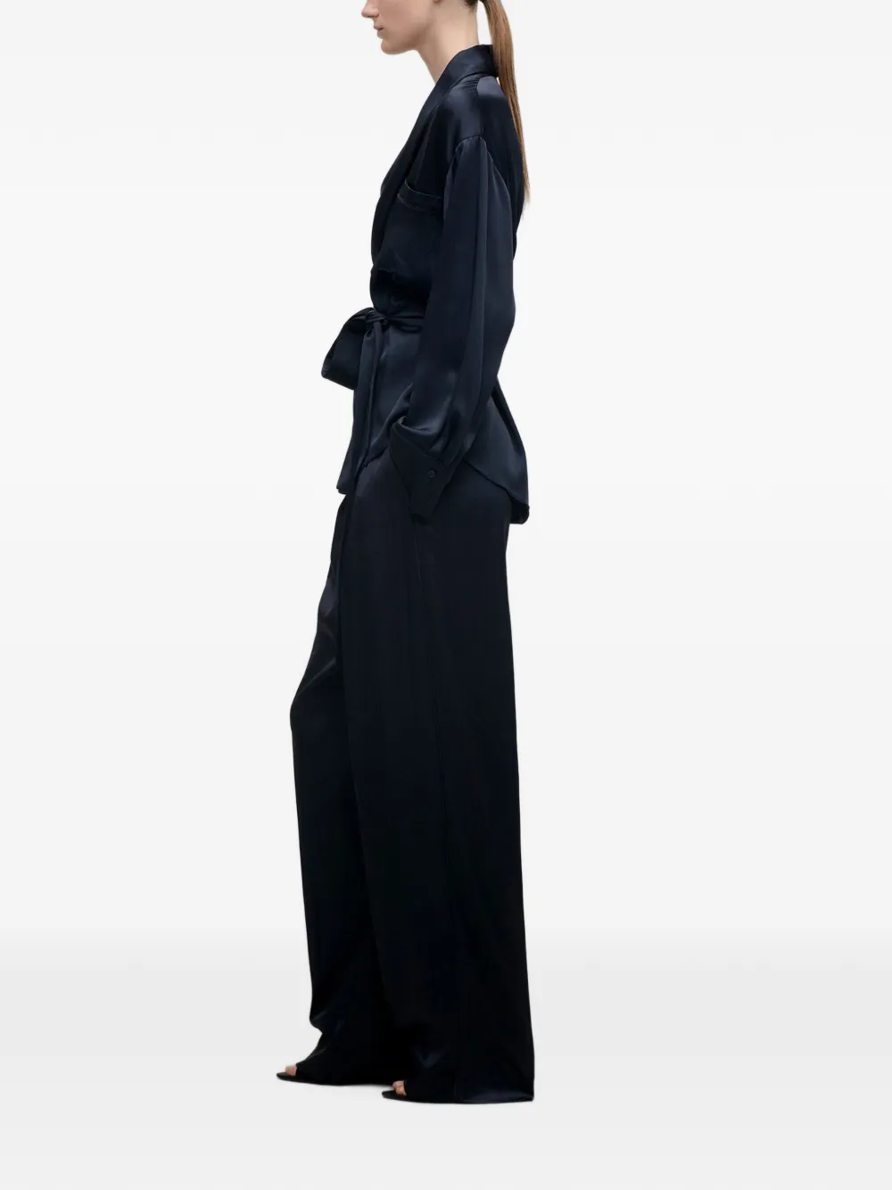 Victoria Beckham Alba blouse met ceintuur Blauw