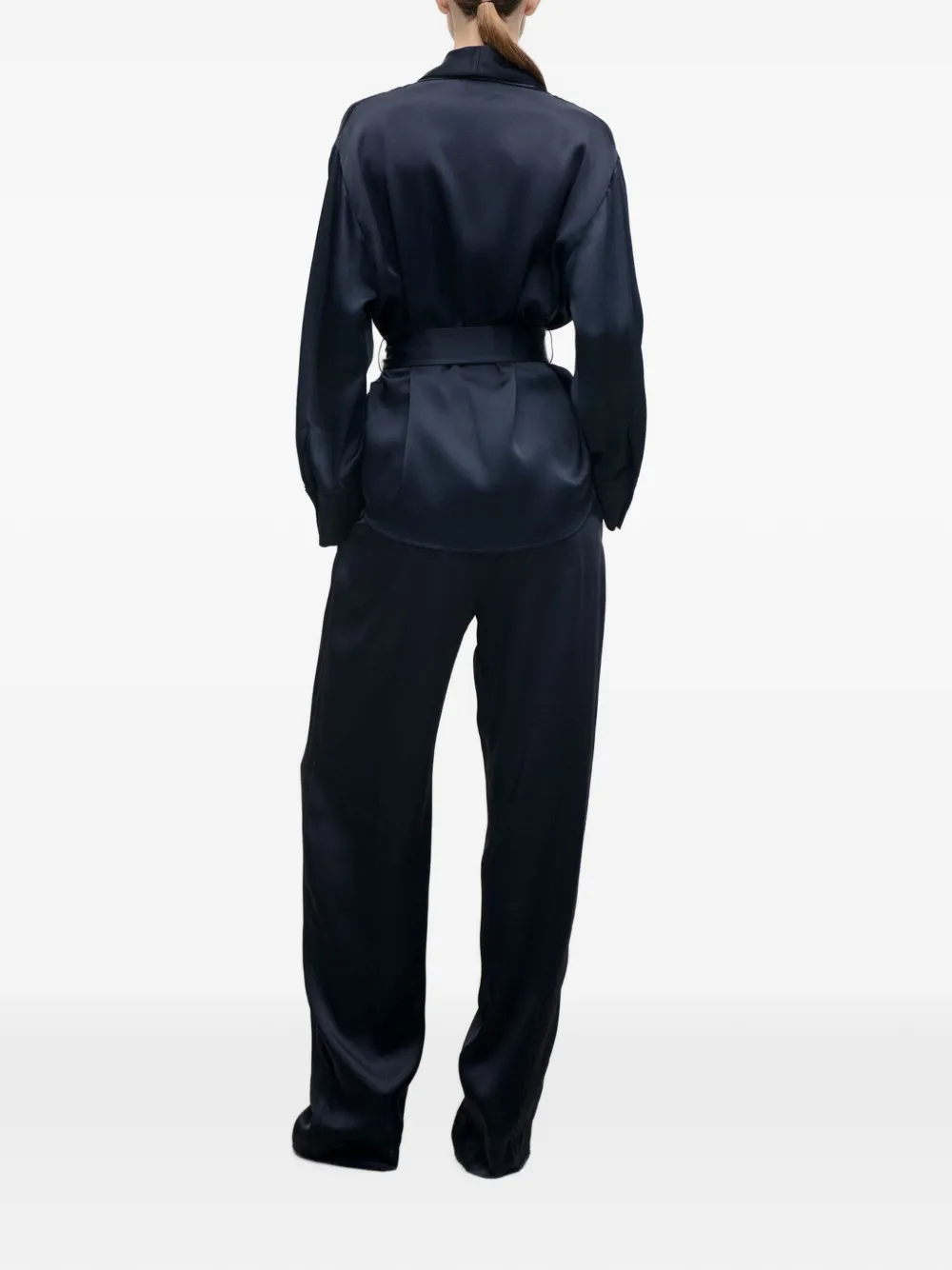 Victoria Beckham Alba blouse met ceintuur Blauw