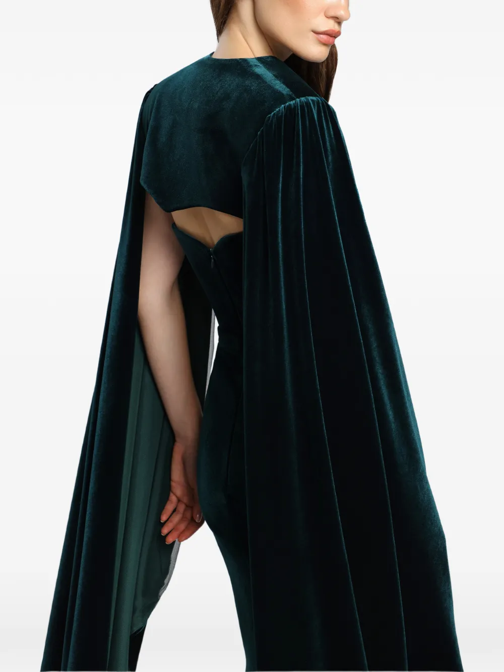 Vivienne cape-detail maxi dress, image 5 of 5