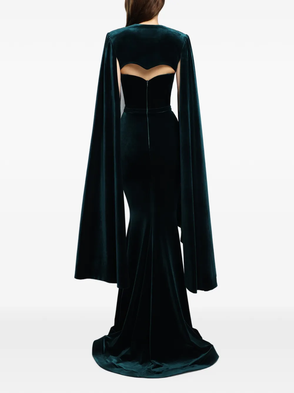 Vivienne cape-detail maxi dress, image 4 of 5