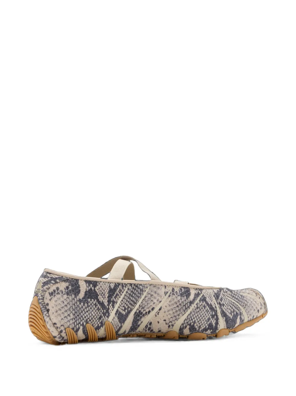 adidas Ghost Sprint snakeskin-effect ballet flats Beige