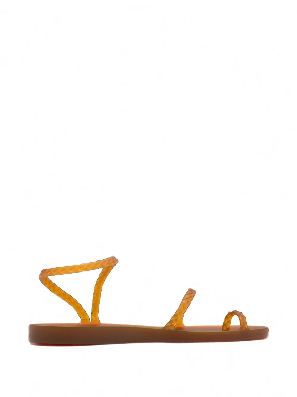 Ancient Greek Sandals Eleftheria jelly braided sandals Oranje