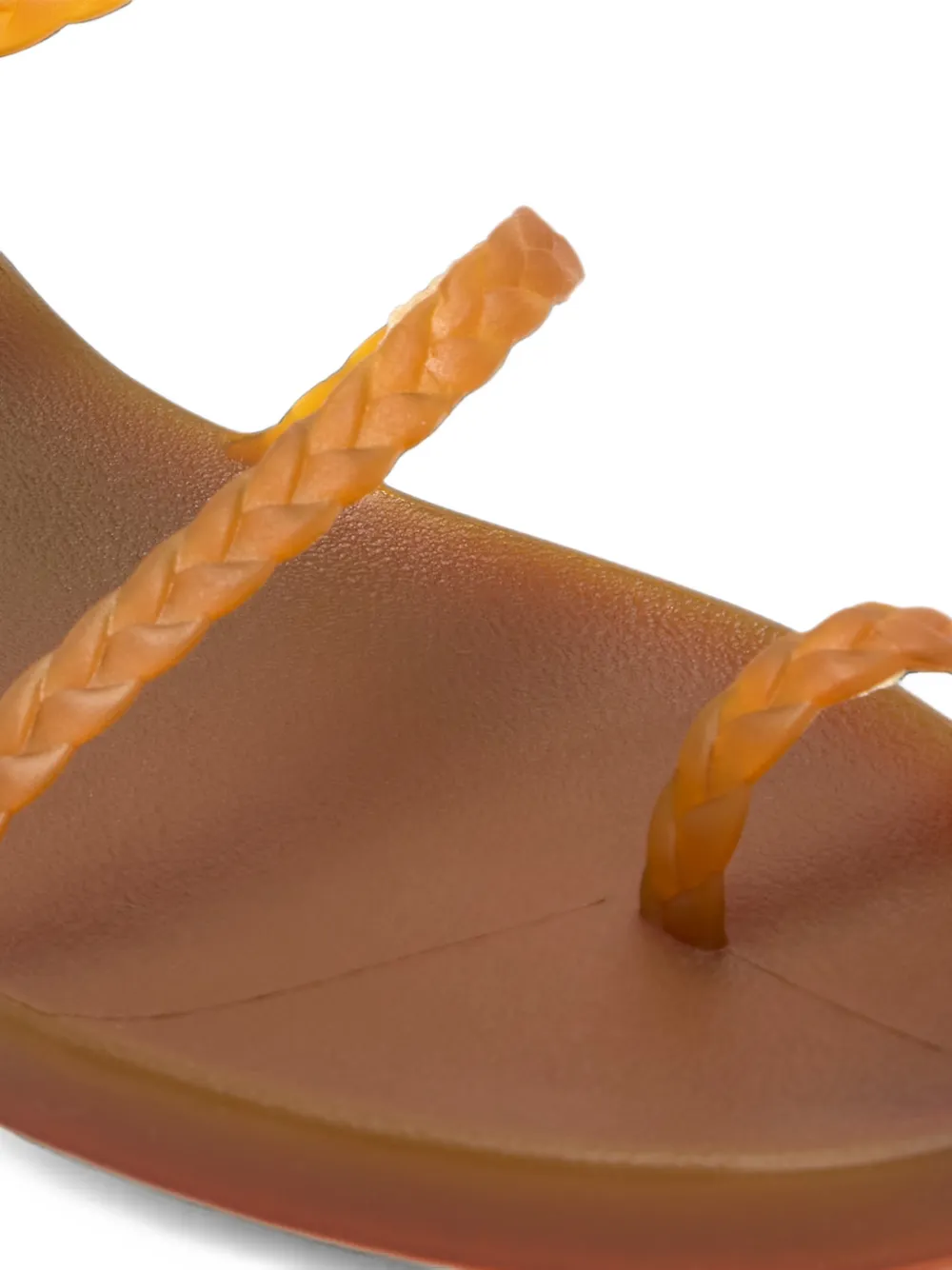 Ancient Greek Sandals Eleftheria jelly braided sandals Oranje
