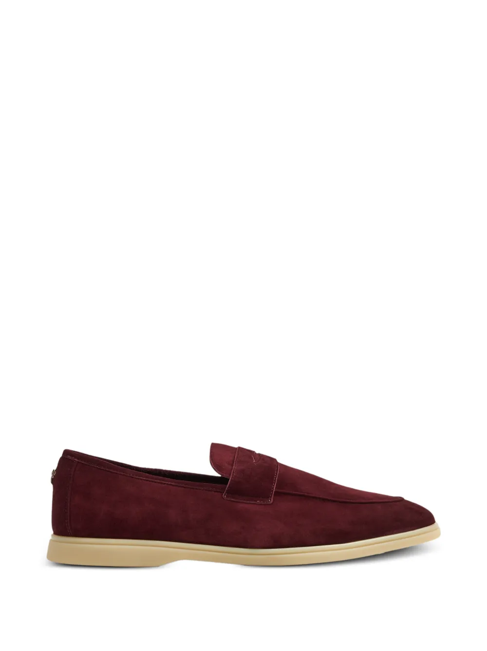 Bougeotte Loisir Gomme suede loafers - Rosso