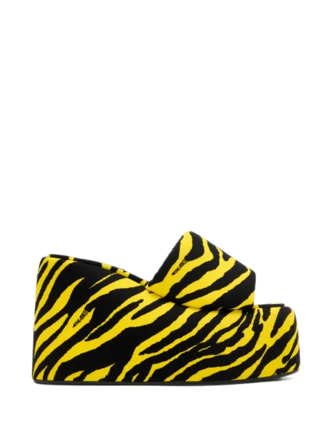 The Attico flatform ''Mochi'' black and yellow sandals