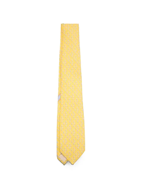 Ferragamo nautical-print silk tie
