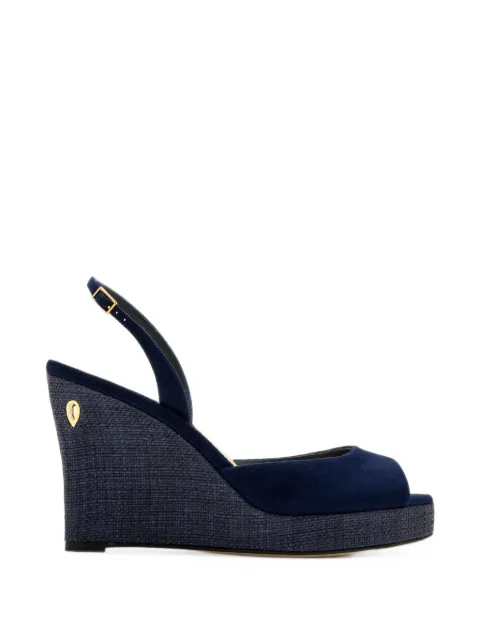 Jennifer Chamandi Nino 105 raffia wedge sandals