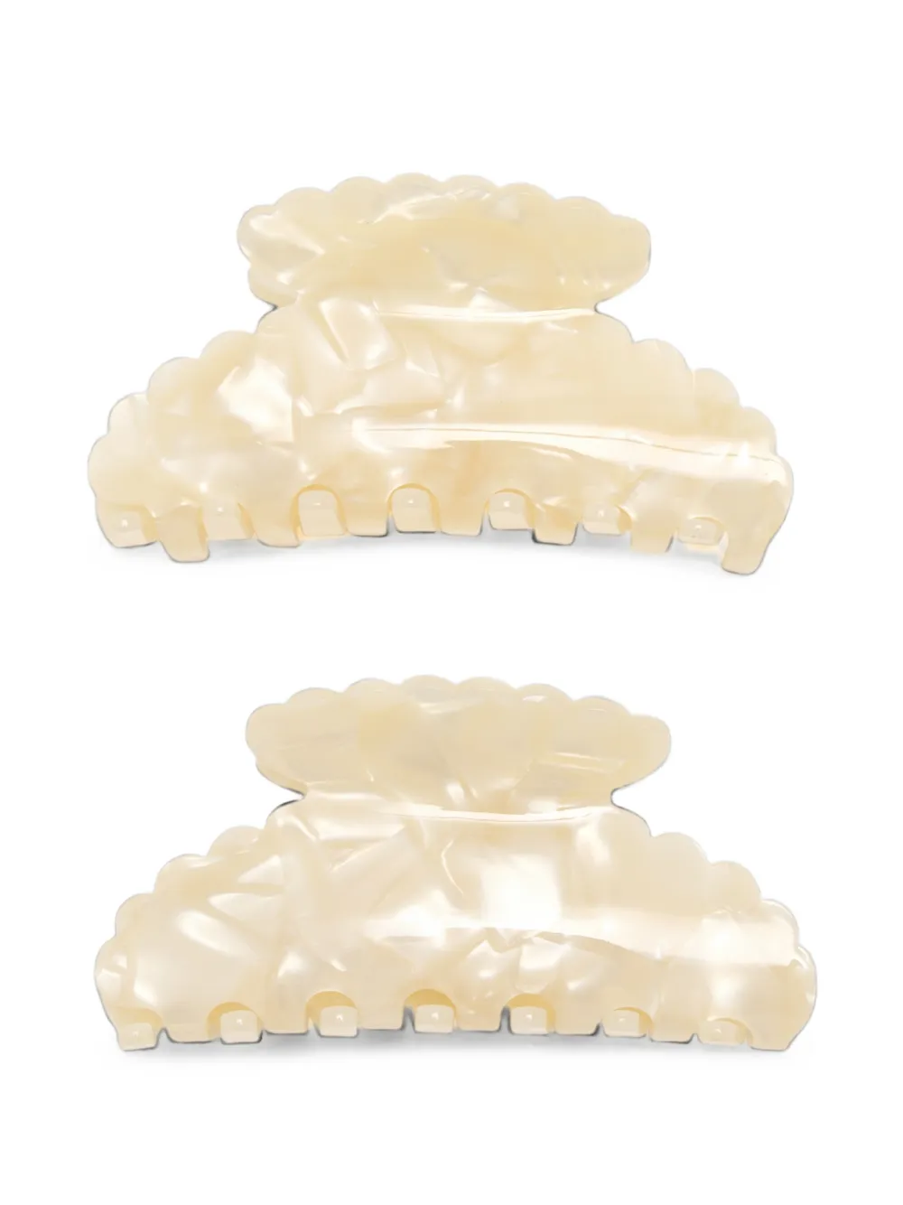 Loeffler Randall Yuri scalloped hair clips set (set of two)