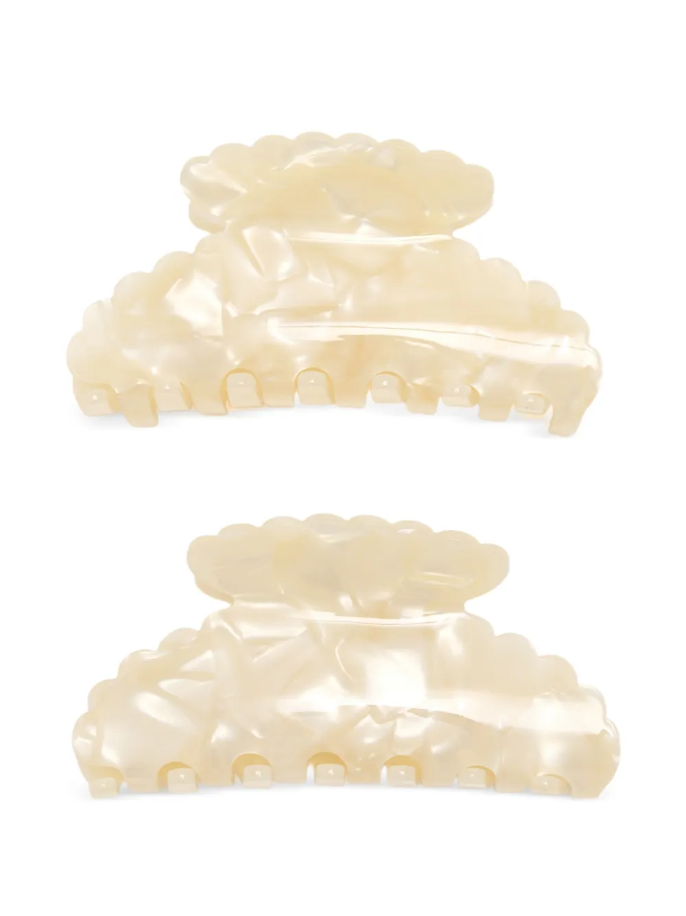 Loeffler Randall Yuri scalloped hair clips set (set of two)