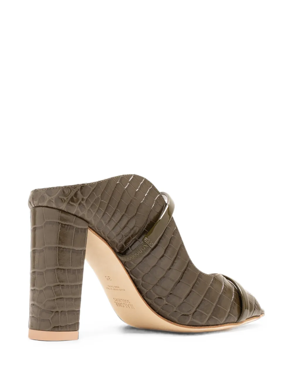 Malone Souliers Norah croc-effect leather sandals Groen