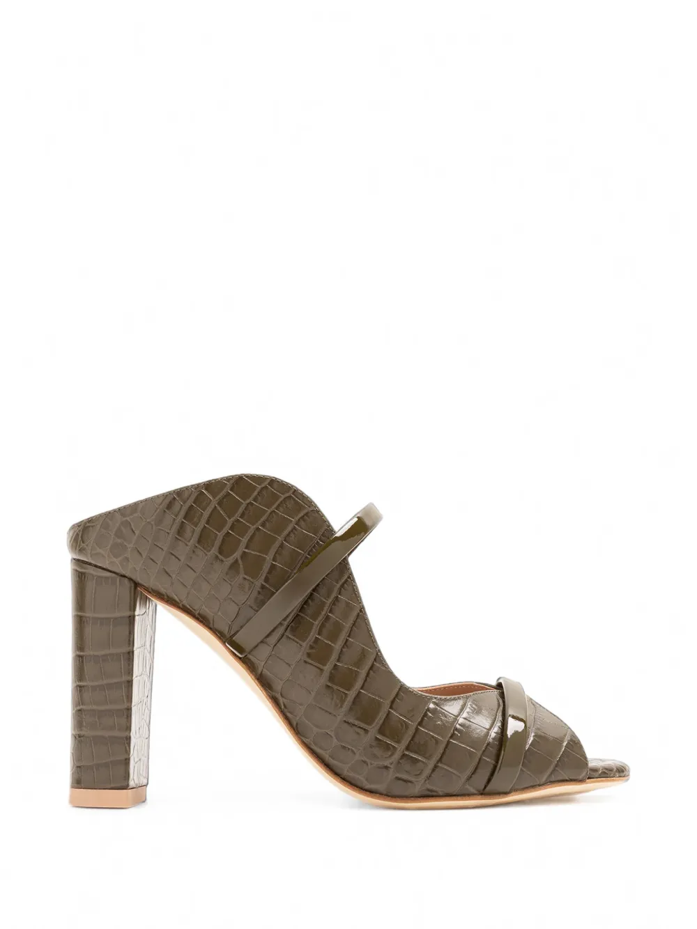 Malone Souliers Norah croc-effect leather sandals Groen