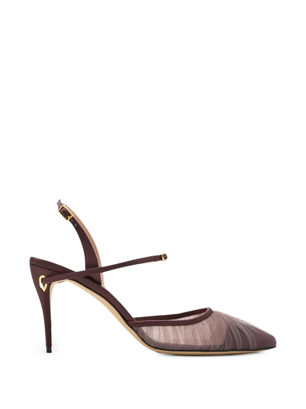 Jennifer Chamandi Vittorio 85 ruched tulle heeled pumps
