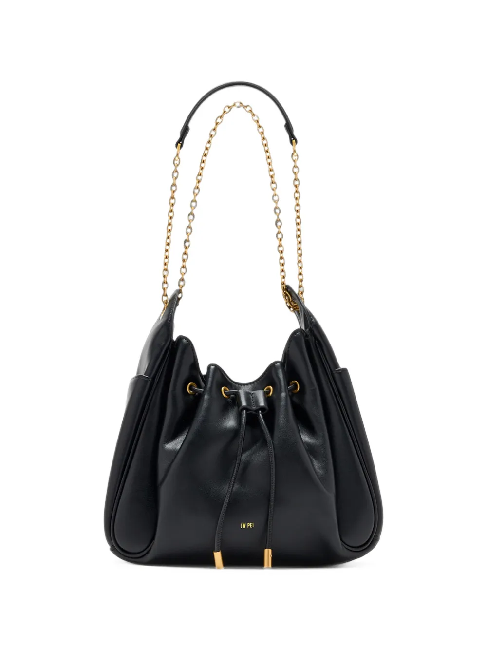 JW Pei Rowan ruched drawstring shoulder bag - Nero