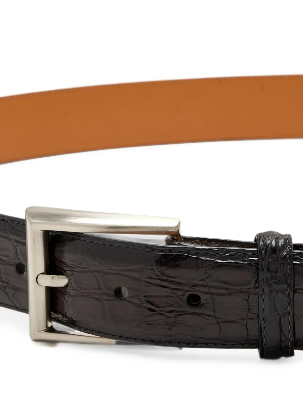 Magnanni Cocoarcade leren riem met krokodillen-effect Bruin