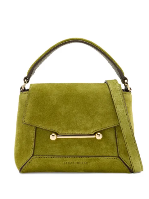 Strathberry mini Mosaic suede tote bag
