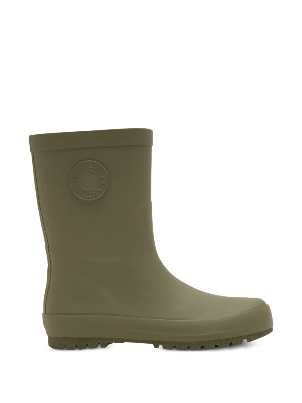 Stella McCartney Kids logo-patch boots Groen