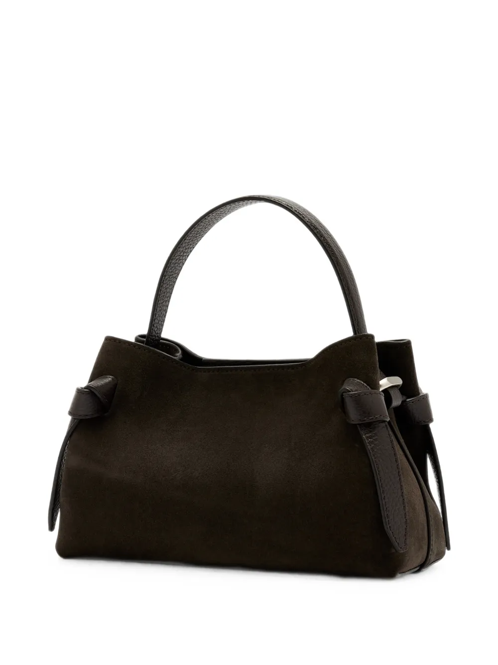 Yuzefi Gyoza mini-shopper met suède afwerking Bruin
