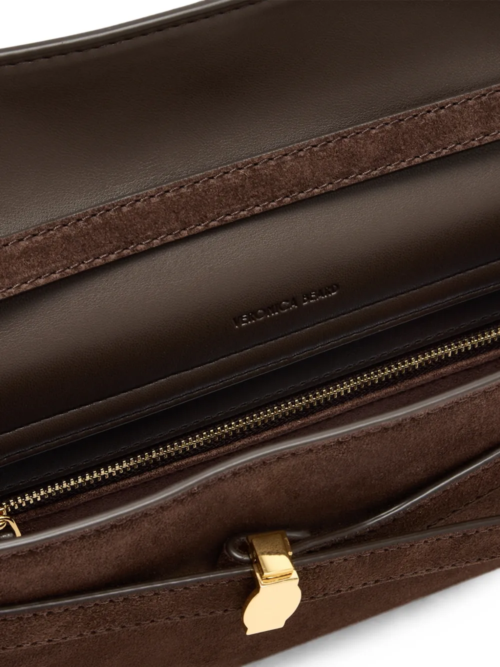 Veronica Beard Dash suède clutch Bruin