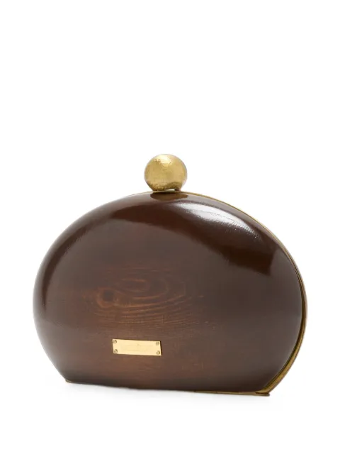 Vanina Galet Chene wood clutch bag
