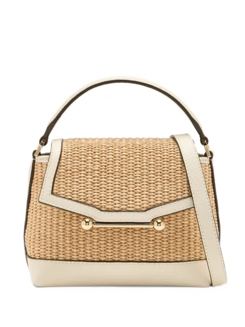 Strathberry mini Mosaic woven raffia tote bag