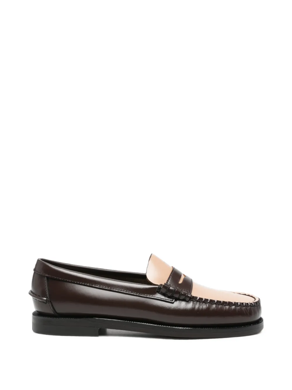 Sebago two-tone leather loafers - Marrone