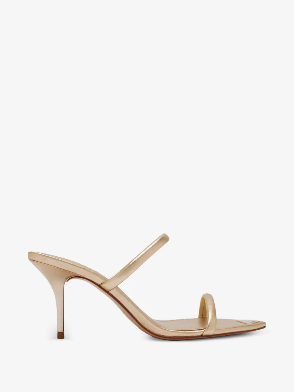 metallic pointed-toe heeled sandals