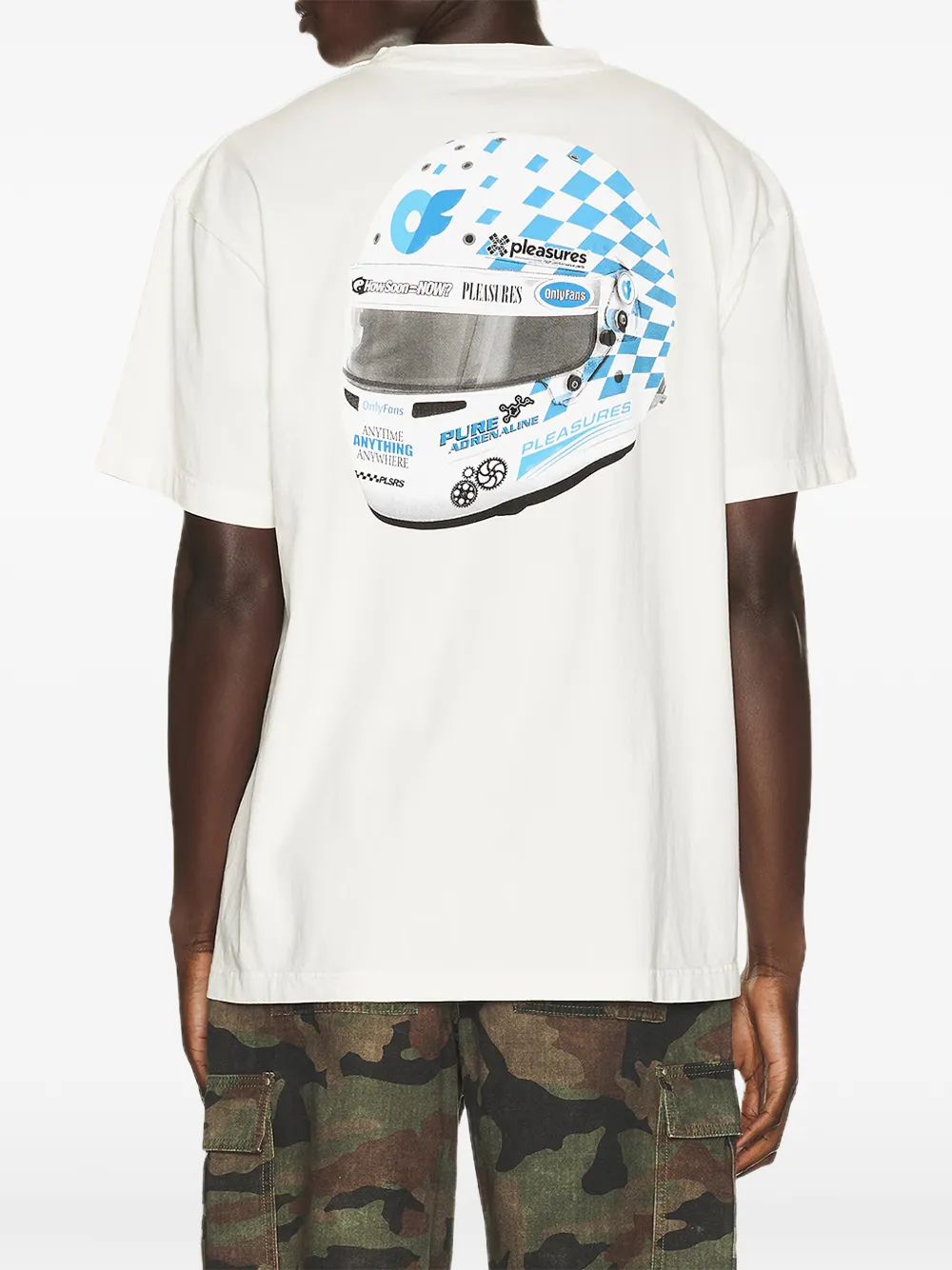 Pleasures x OnlyFans Helmet t-shirt Wit
