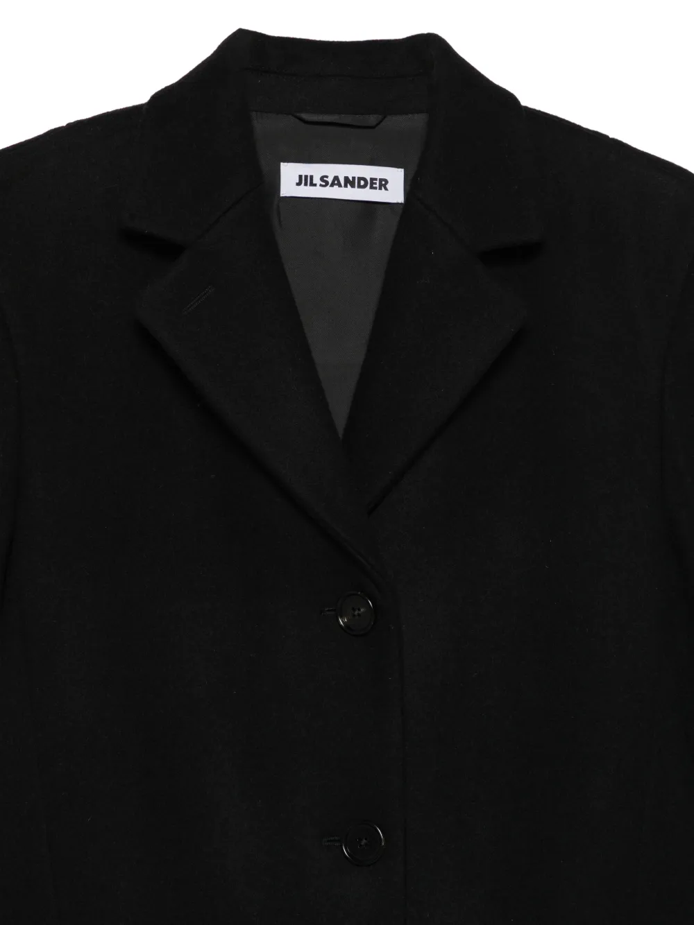 Jil Sander notched-lapel single-breasted jacket Zwart