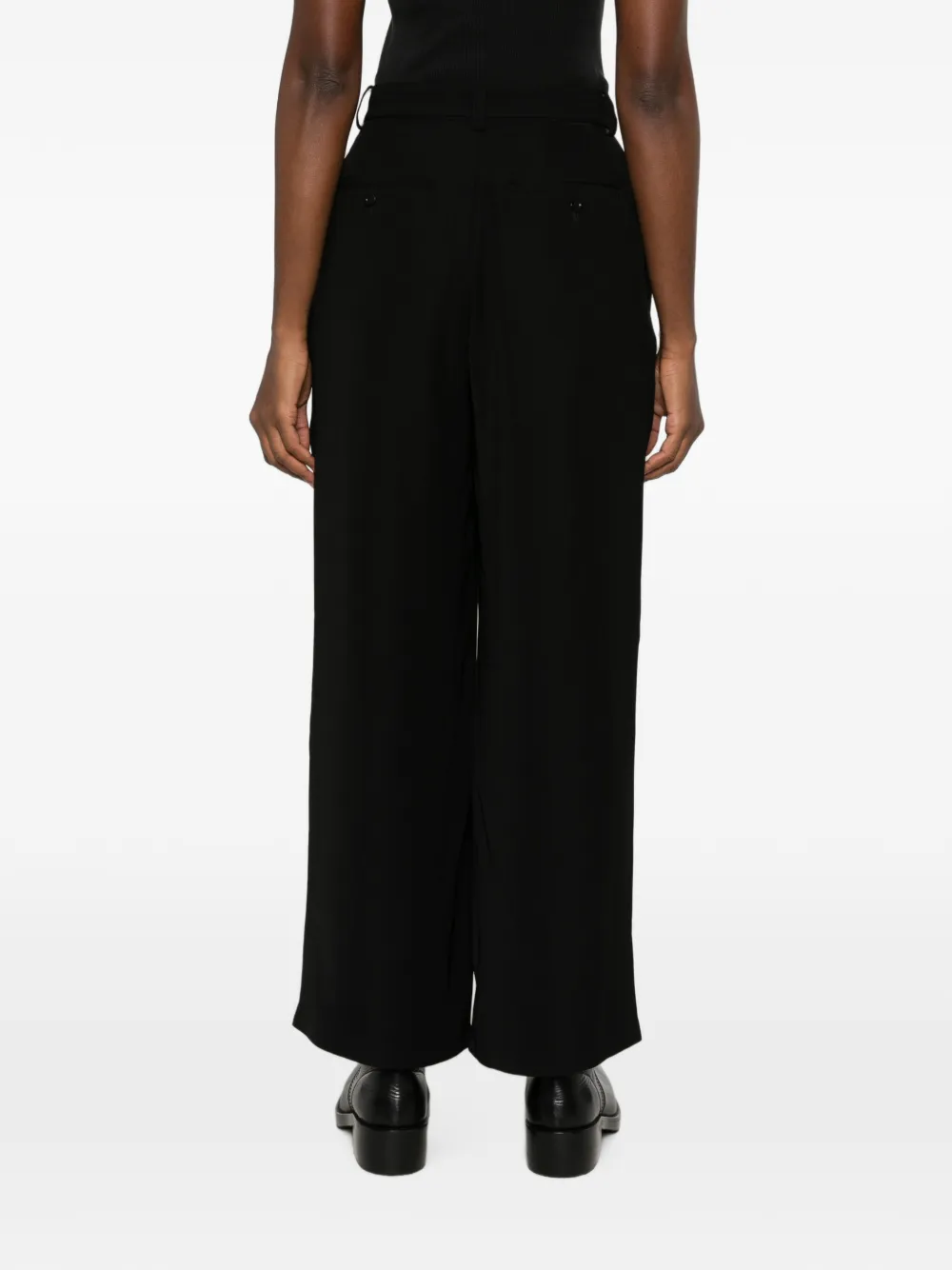 sacai Plooibroek met ceintuur Zwart