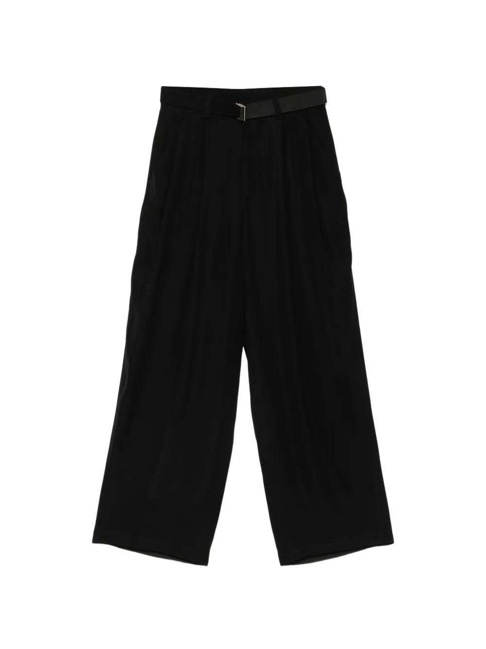 sacai belted pleated trousers