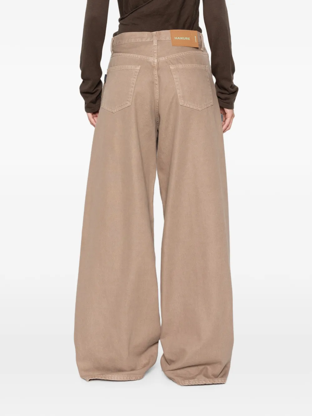 Haikure Bethany wide-leg jeans Beige