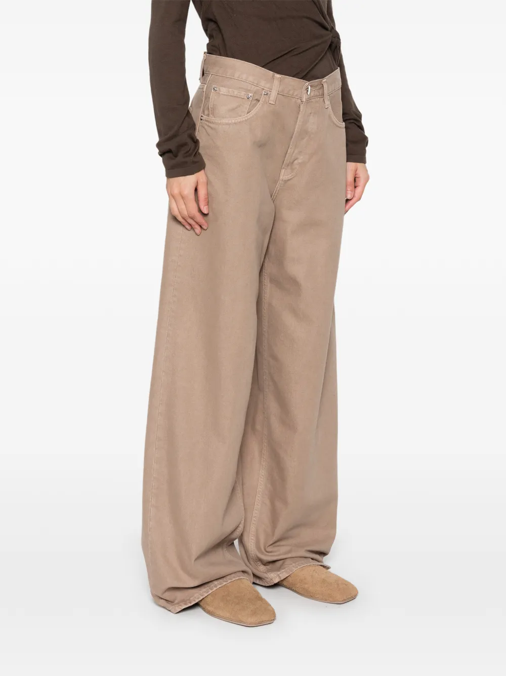 Haikure Bethany wide-leg jeans Beige