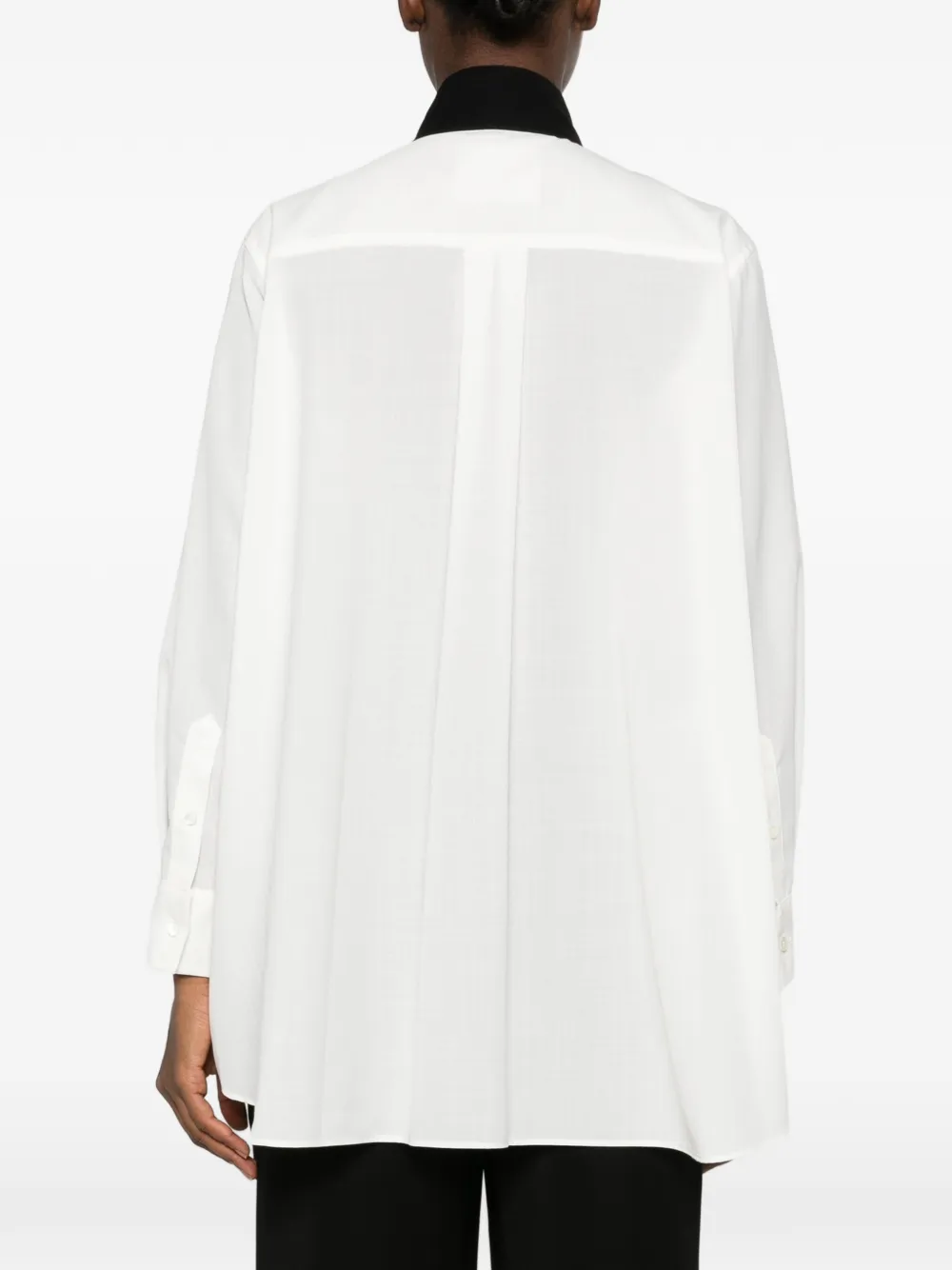 sacai Blouse met gelaagd vlak en rits Wit