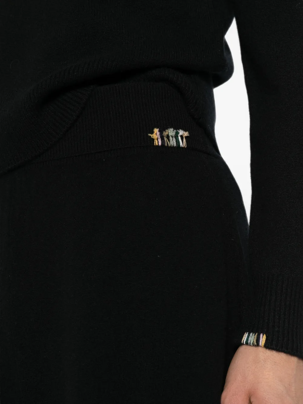 extreme cashmere Kasjmier rok met A-lijn Zwart