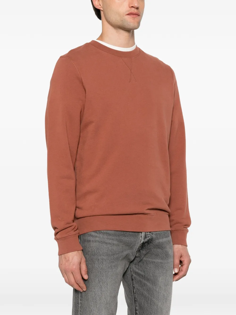 Sunspel Sweater met ronde hals Bruin