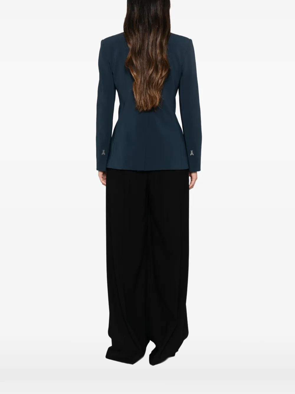 Patrizia Pepe Blazer met enkele rij knopen Blauw