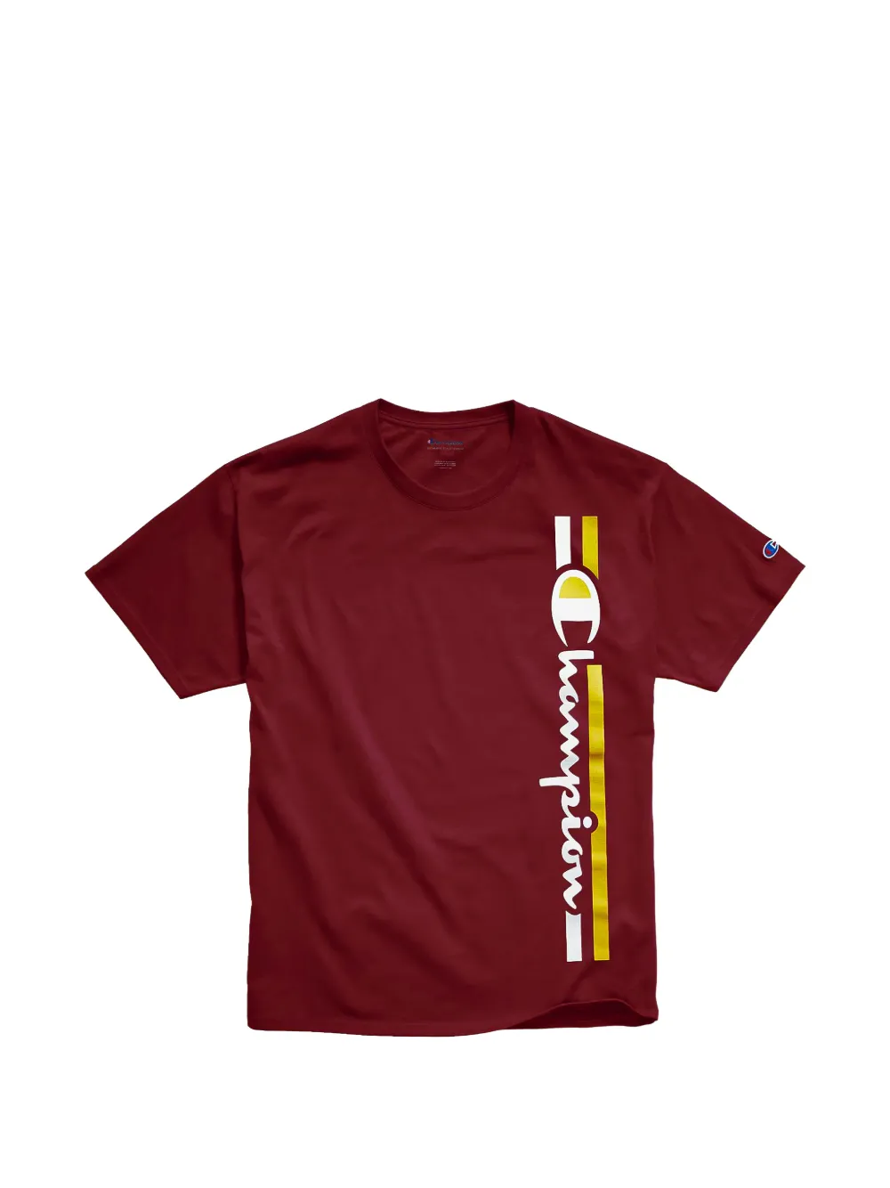 Champion logo-print vertical-stripe T-shirt - Rosso