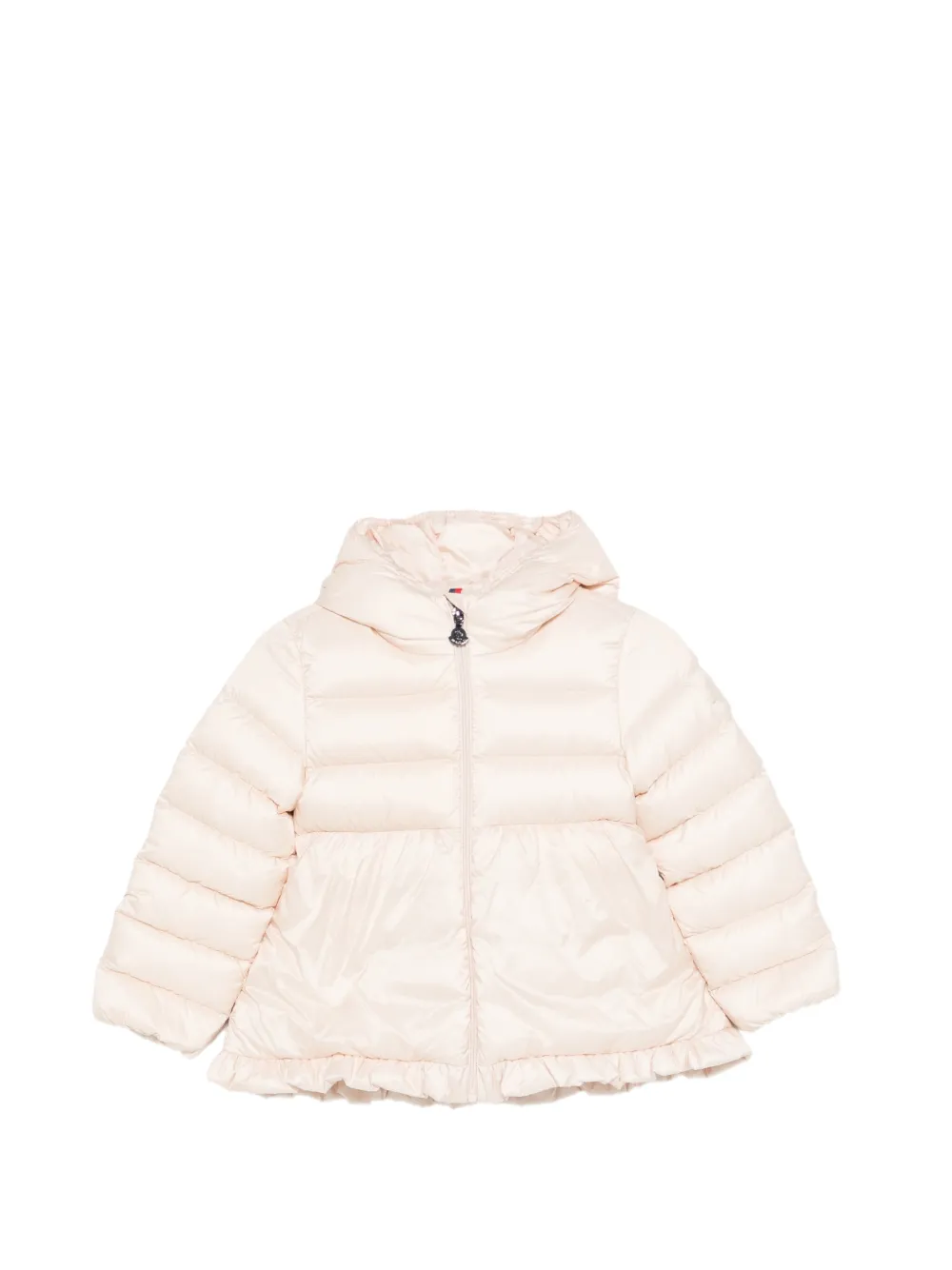 Moncler Enfant ruffled-trim hooded jacket Roze