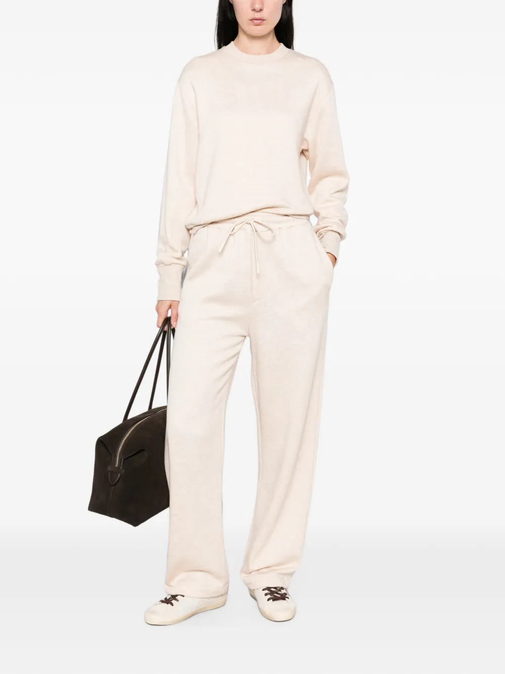 Woc Danville Crew-neck Ribbed-trim Sweatshirt In Neutrals