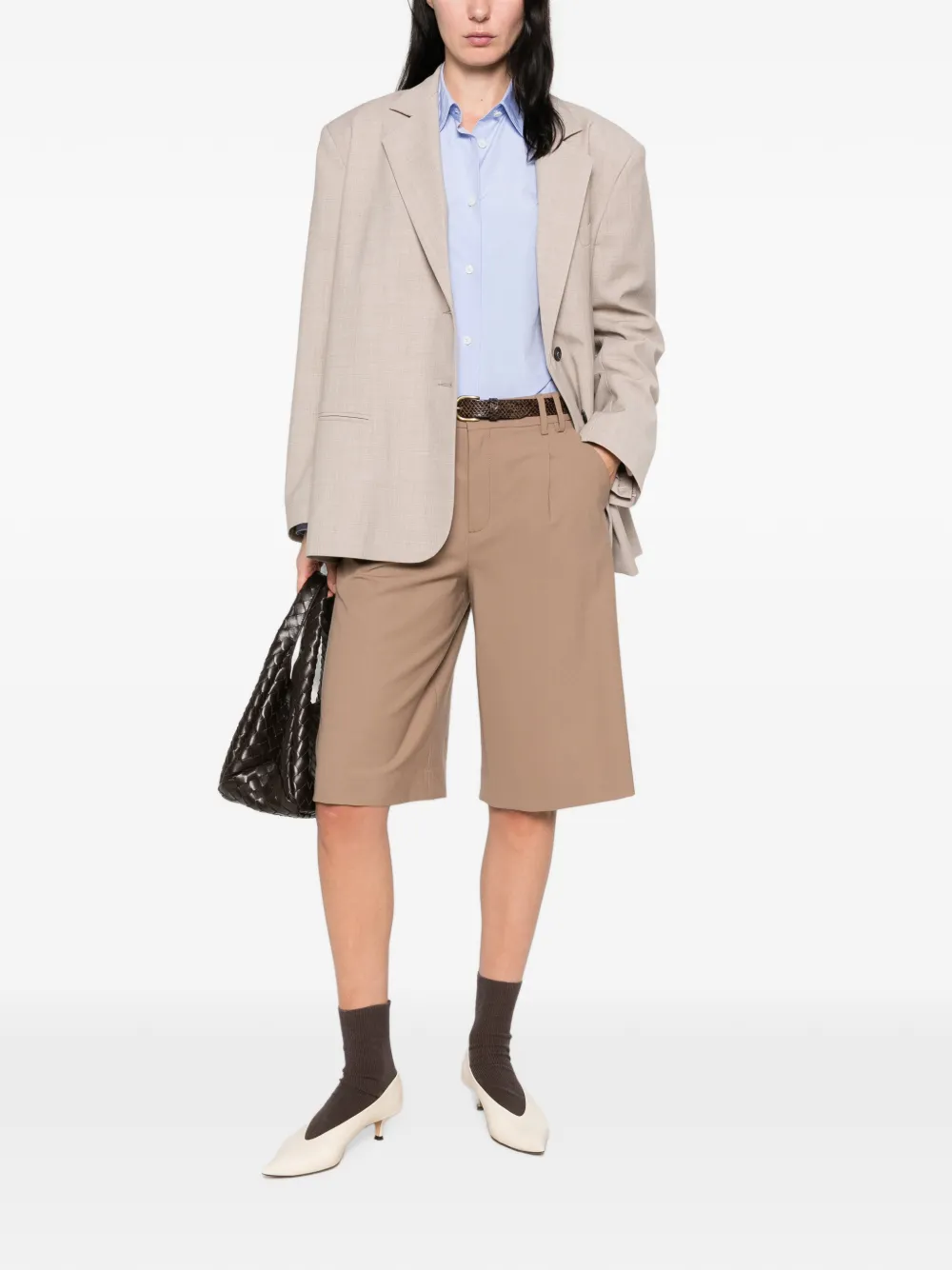 Closed Geplooide shorts Beige