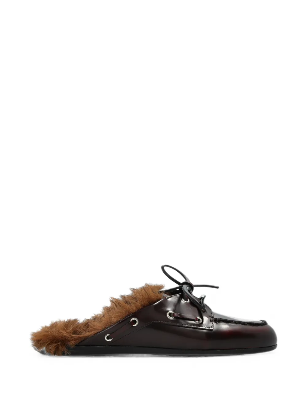 Posa lace-up faux-fur mules