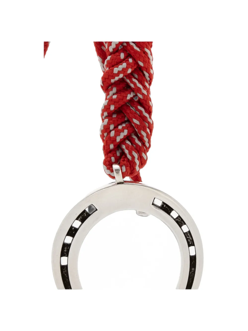 ISABEL MARANT Sleutelhanger met gevlochten hoefijzer Rood