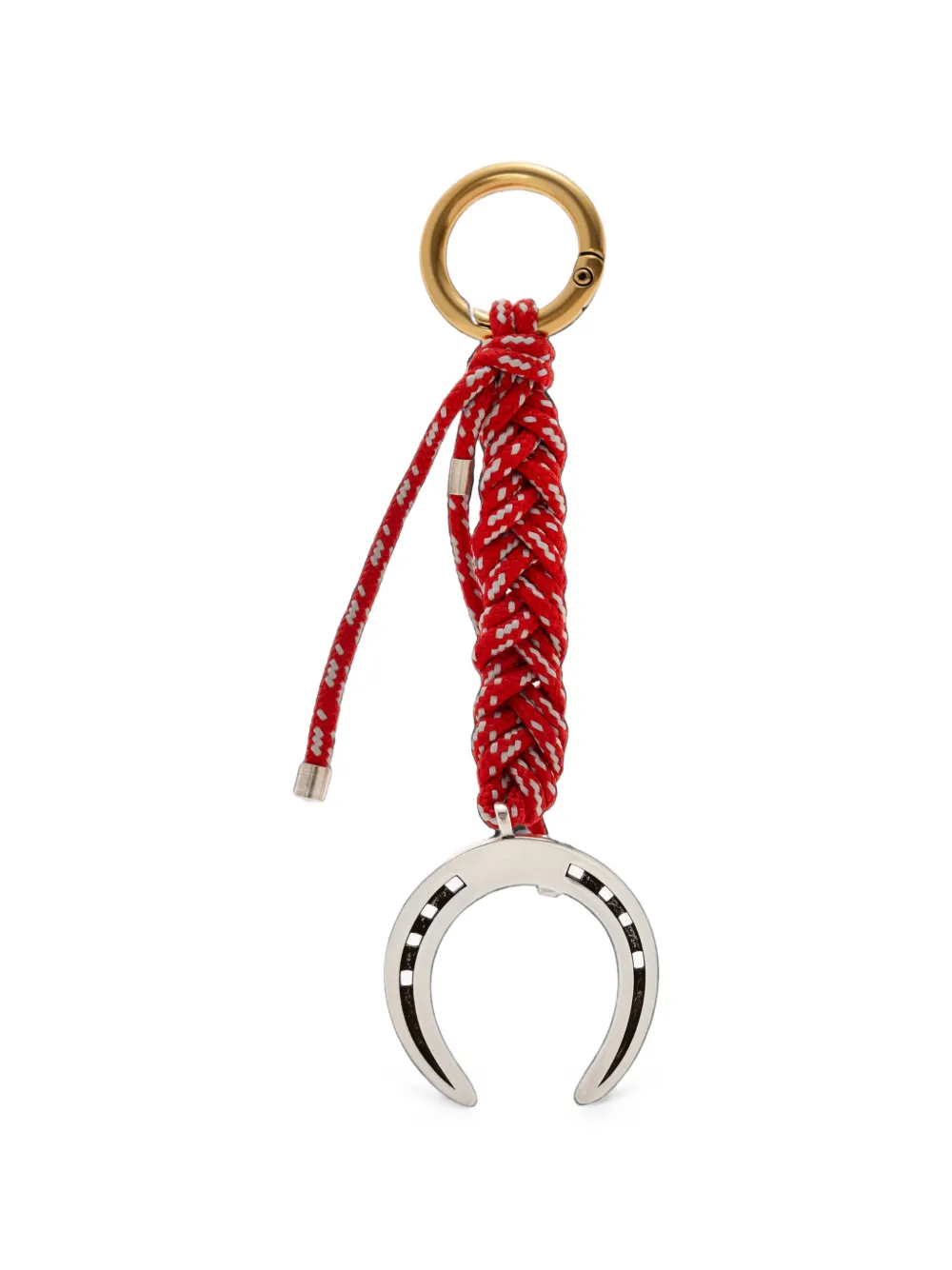 Isabel Marant Braided Horseshoe Keyring In Red