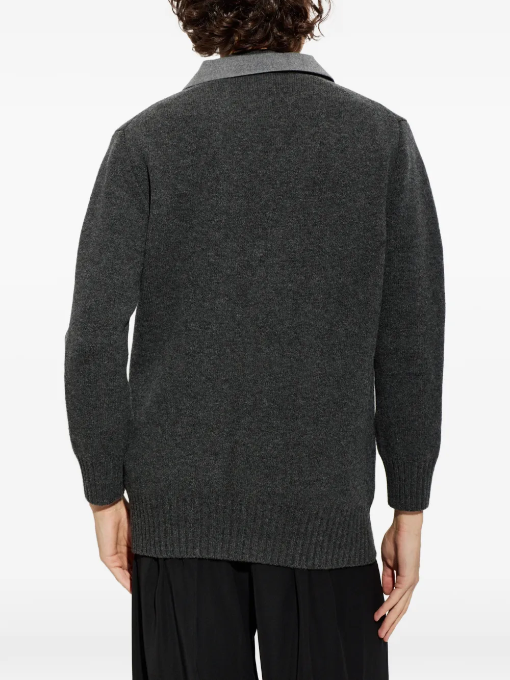 sacai Vest met dubbele rij knopen en vlakken Grijs