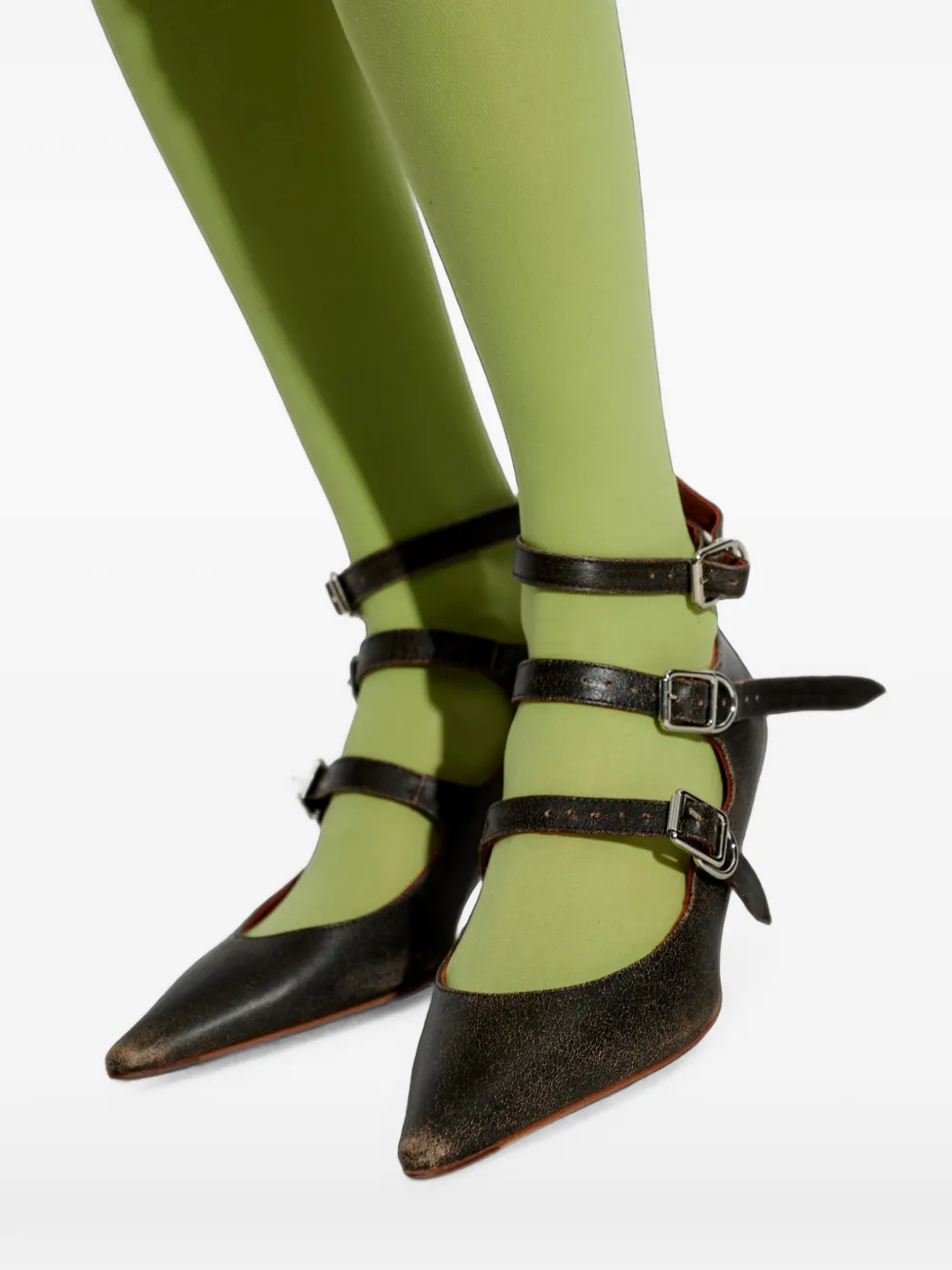 Vivienne Westwood Napoli Kitten buckle-strap pumps Zwart